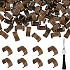 120Pcs Brass Folding Crimp Ends KK-PH0014-10AB-1