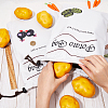 2Pcs 2 Styles Printed Cotton Cloth Storage Bags ABAG-CN0001-09-3
