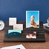 7-Slot Wooden Place Card Display Stands ODIS-WH0029-52B-5