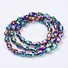 Electroplate Glass Beads Strands EGLA-D017-15x10mm-4-2