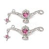 Brass Micro Pave Cubic Zirconia Pendants KK-A279-05P-1