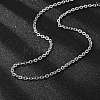 Tarnish Resistant Classic Plain 304 Stainless Steel Mens Womens Cable Chain Necklace Making STAS-P045-03P-3