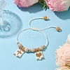 Natural Lava Rock & Natural Howlite & Glass Seed Beaded Braided Bracelets BJEW-MZ00063-01-2