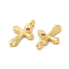 Rack Plating Eco-Friendly Brass Micro Pave Cubic Zirconia Pendants KK-A177-30G-3