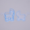 Baby Carriage Shaped Transparent Plastic Candy Boxes CON-WH0080-52A-2