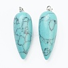 Synthetic Howlite Pointed Pendants G-F705-01D-P-2