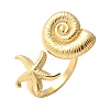 304 Stainless Steel Open Cuff Ring for Women LS-RJEW-Z088-02G-03-2
