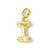Rack Plating Brass with ABS Plastic Pearl European Dangle Charms KK-G501-02I-G-1
