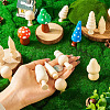 16Pcs 16 Styles Unfinished Wood Ornaments WOOD-TA0002-77-7