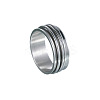 201 Stainless Steel Wide Band Rotating Finger Rings FS-WGEF0B4-07-1