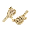 Brass Micro Pave Cubic Zirconia Pendants KK-S526-10G-C-2