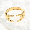 304 Stainless Steel Rock & Roll Hand Gesture Cuff Rings for Women Men LS-RJEW-B118-02G-2