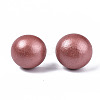 Pearlized Half Round Schima Wood Earrings for Girl Women EJEW-N048-001-09-1