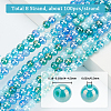 8 Strands Transperant Electroplate Glass Beads Strands GLAA-BBC0001-04D-2