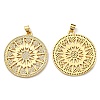 Brass with Cubic Zirconia Pendants KK-K341-39G-2