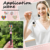 8Pcs 4 Style Heart Silicone Focal Beads SIL-SC0001-65-5