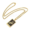 304 Stainless Steel Tarot Pendant Necklaces NJEW-A026-01G-09-3