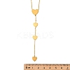 304 Stainless Steel Heart Link Chain Y Necklaces for Women LS-NJEW-A059-05G-3