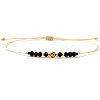 Natural Gemstone & Glass Beaded Braided Bead Bracelets WW1419-6-1