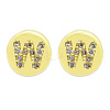 Brass Micro Pave Clear Cubic Zirconia Beads KK-T030-LA843-WX3-1