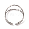 Non-Tarnish 304 Stainless Steel Double Layer Cuff Rings for Women RJEW-G322-01P-3