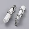 Natural Howlite Big Pointed Pendants G-F696-B14-3