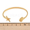 304 Stainless Steel Cuff Bangles for Women BJEW-C114-02G-5