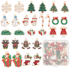 56Pcs 14 Style Christmas Style Alloy Enamel Pendants ENAM-SC0003-73-1