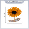 1Pc Spray Printed Alloy Rhinestone Brooches JEWB-LP0004-05-2