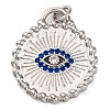 Brass Micro Pave Cubic Zirconia Pendants KK-K339-09P-1