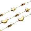 Handmade 304 Stainless Steel Non-magnetic Hematite Beaded Star with MoonLink Chains CHS-L032-17G-03-1