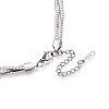 5.5MM 304 Stainless Steel Braided Cuban Link Chain Necklaces NJEW-N058-03P-2