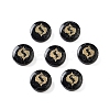 Dyed Black Synthetic Turquoise Beads G-F775-B06-1