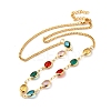 304 Stainless Steel Curb Chain Necklaces NJEW-V009-01G-4