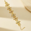 Vintage Alloy Micro Pave Cubic Zirconia Link Chain Bracelets for Women SQ3923-4