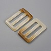Rectangle Shape Resin Buckle Clasps RESI-WH0035-25C-03-2
