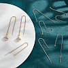 Unicraftale 16 Pairs Brass Chains Stud Earring Findings KK-UN0001-45-2