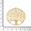 304 Stainless Steel Etched Metal Embellishments Pendants STAS-H236-04G-3