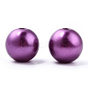 Spray Painted ABS Plastic Imitation Pearl Beads OACR-T015-05B-11-2