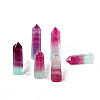 Point Tower Natural Fluorite Healing Stone Wands PW-WG85026-01-3