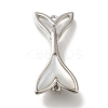 Brass with Shell Fold Over Clasps KK-H480-48P-01-1