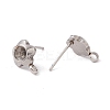Non-Tarnish 304 Stainless Steel Stud Earring Findings STAS-P308-04P-2