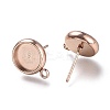 Ion Plating(IP) 304 Stainless Steel Stud Earring Settings STAS-I161-01C-RG-2