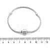 Brass Snake Chain Link Bracelets for Men Women BJEW-G736-06P-5
