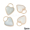 2Pcs Natural Flower Amazonite Faceted Pendans KK-YW0003-63E-1