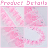 10M Polyester Flower Lace Ribbon with Paillettes OCOR-GF0003-34B-6