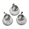 Natural Howlite Pendants KK-F751-M-A17-1