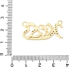 Brass Micro Pave Clear Cubic Zirconia Links KK-D357-03B-G-3