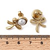 201 Stainless Steel ABS Plastic Pearl Stud Earrings EJEW-Z151-13G-04-5