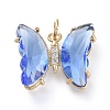 Brass Micro Pave Clear Cubic Zirconia Pendant ZIRC-P079-B02-08-1
